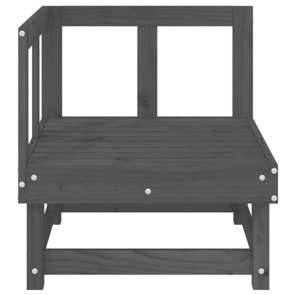 Garten-Ecksofa Grau Massivholz Kiefer
