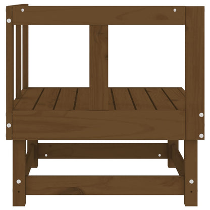 vidaXL Canapé d'angle de jardin marron miel Bois de pin massif