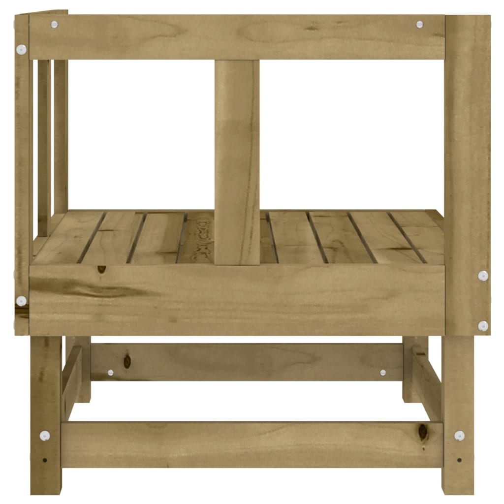 vidaXL Garten-Ecksofa Imprägniertes Kiefernholz