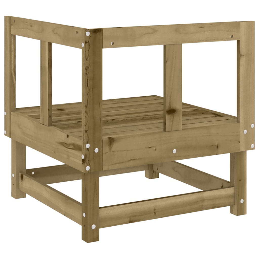vidaXL Garten-Ecksofa Imprägniertes Kiefernholz