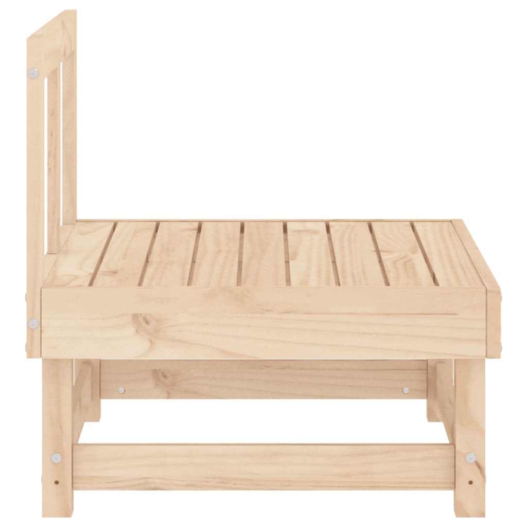 vidaXL Canapé central de jardin en bois de pin massif