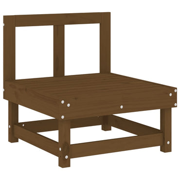 vidaXL Canapé d'angle de jardin marron miel en pin massif