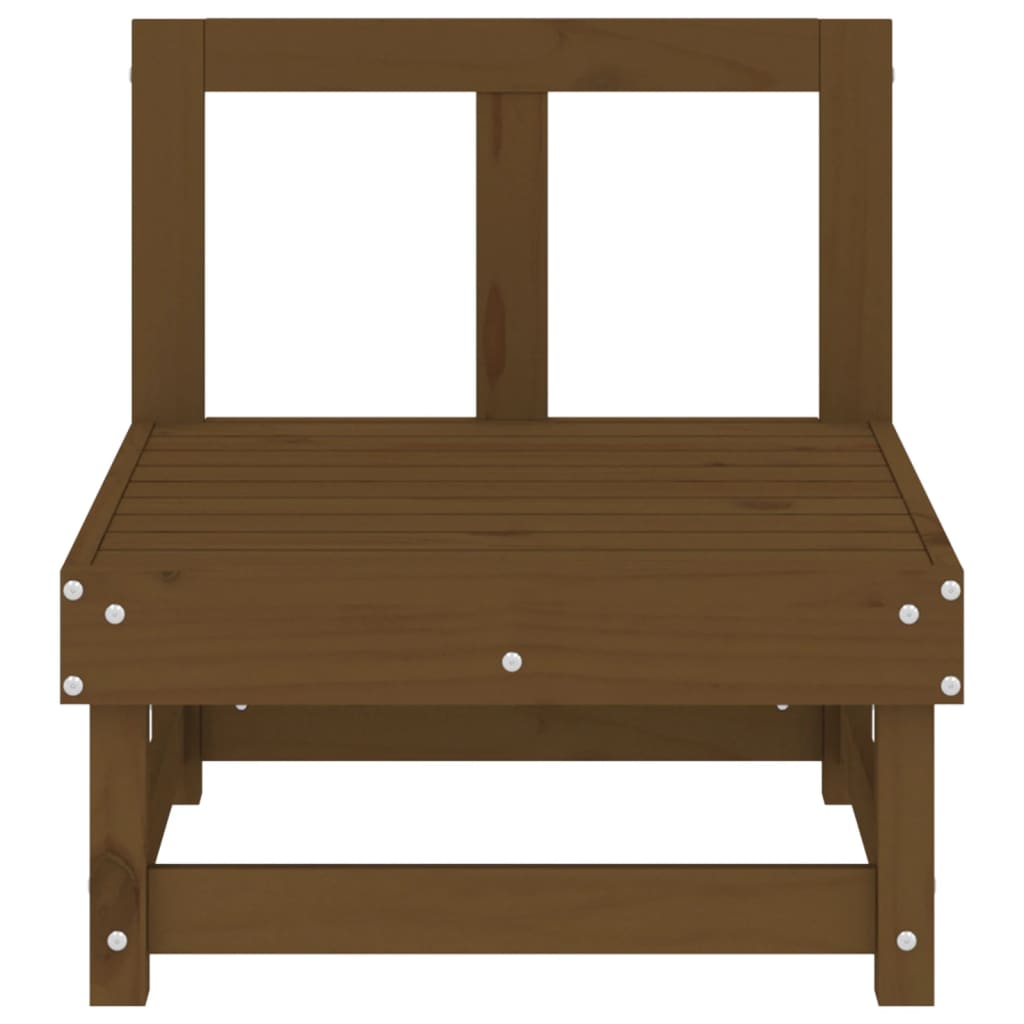 vidaXL Canapé d'angle de jardin marron miel en pin massif