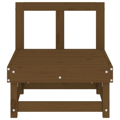 vidaXL Canapé d'angle de jardin marron miel en pin massif