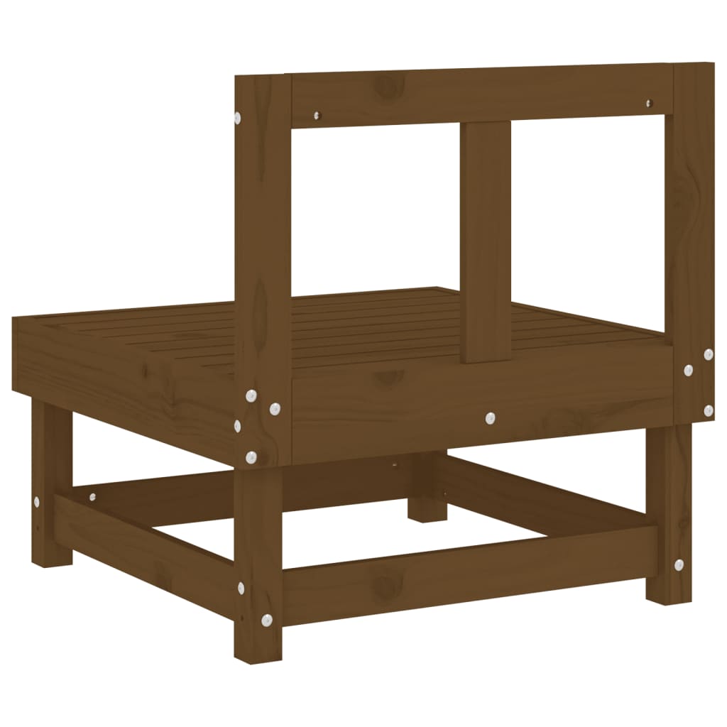 vidaXL Canapé d'angle de jardin marron miel en pin massif
