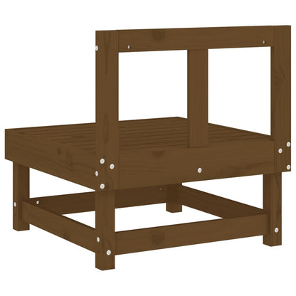 vidaXL Canapé d'angle de jardin marron miel en pin massif