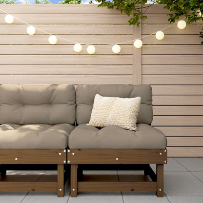 vidaXL Canapé d'angle de jardin marron miel en pin massif