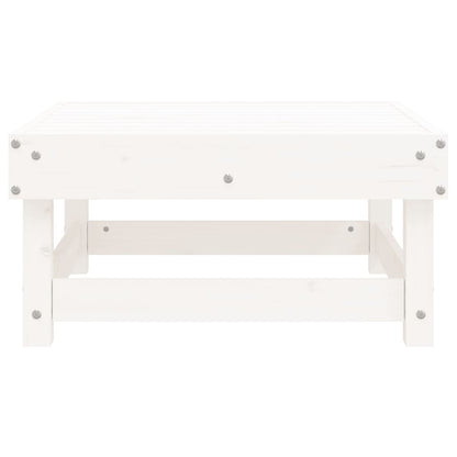 vidaXL Tabouret de jardin blanc en pin massif