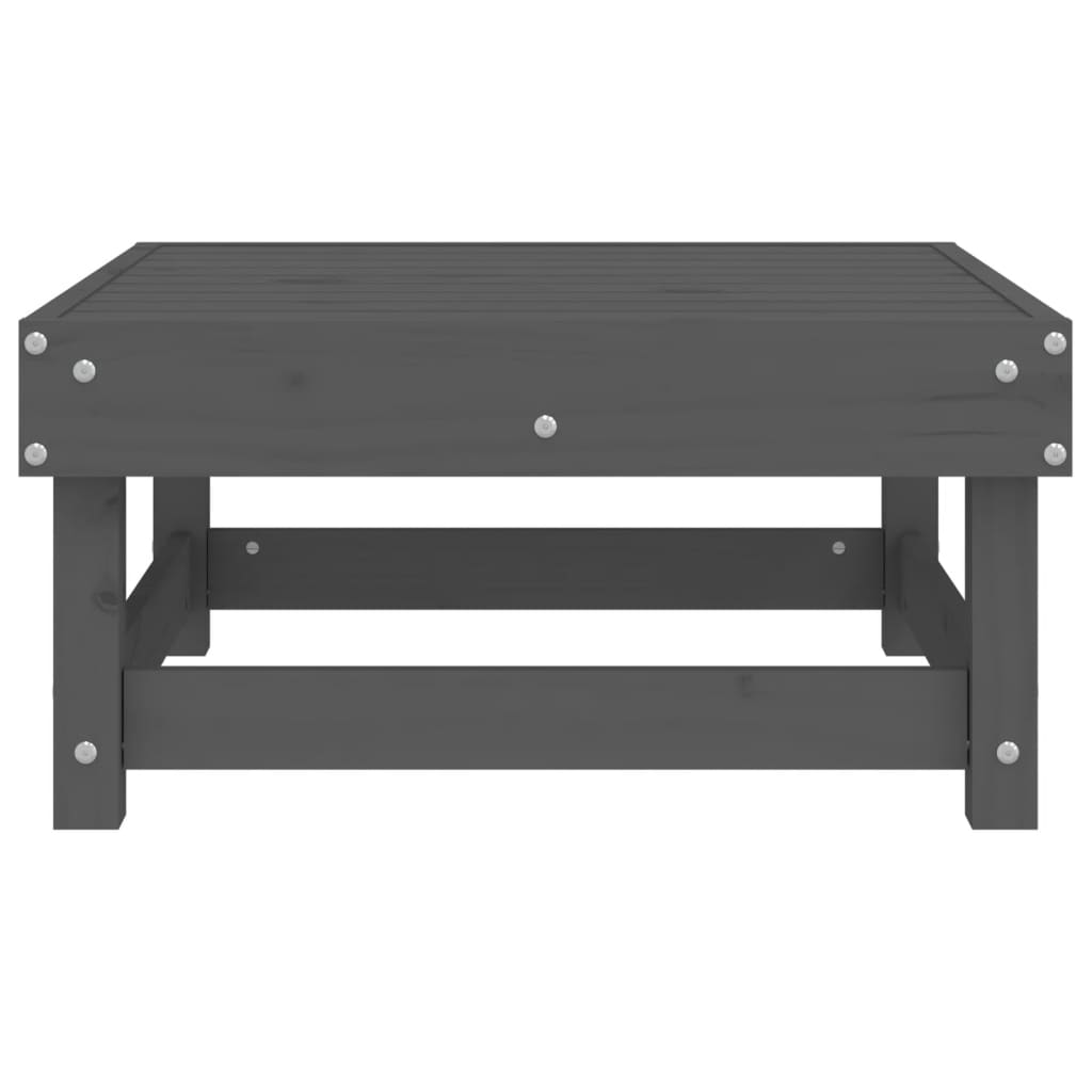 vidaXL Tabouret de jardin gris en pin massif
