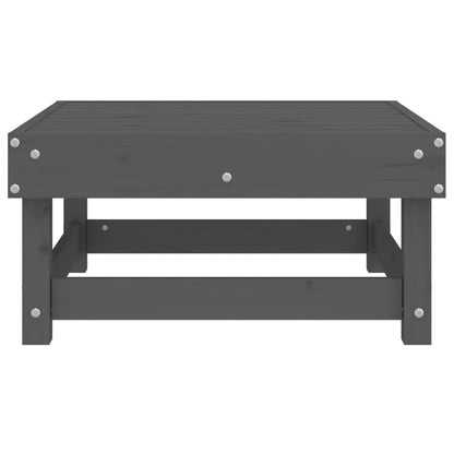 vidaXL Tabouret de jardin gris en pin massif