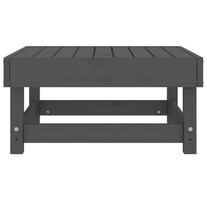 vidaXL Tabouret de jardin gris en pin massif