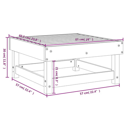 vidaXL Tabouret de jardin gris en pin massif