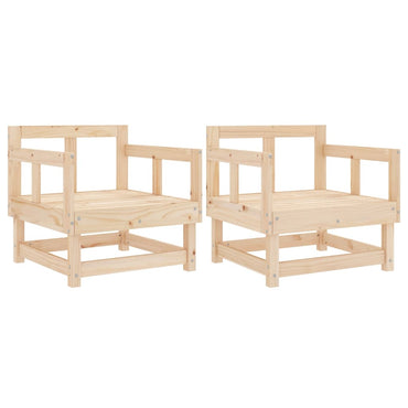vidaXL Gartenstühle 2 Stk. Massivholz Kiefer