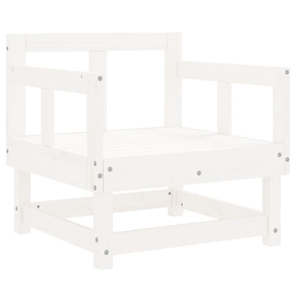 vidaXL Gartenstühle 2 Stk. Weiß Massivholz Kiefer