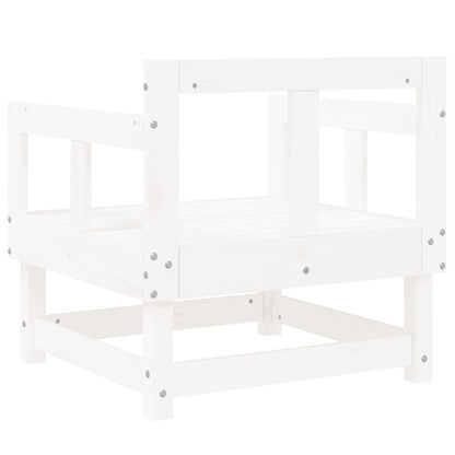 vidaXL Gartenstühle 2 Stk. Weiß Massivholz Kiefer