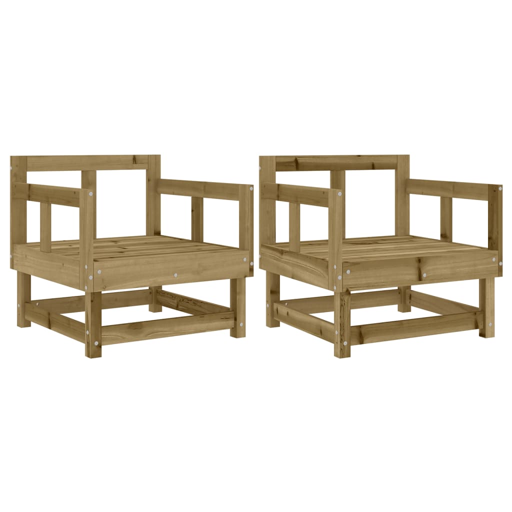 vidaXL Gartenstühle 2 Stk. Kiefernholz Imprägniert
