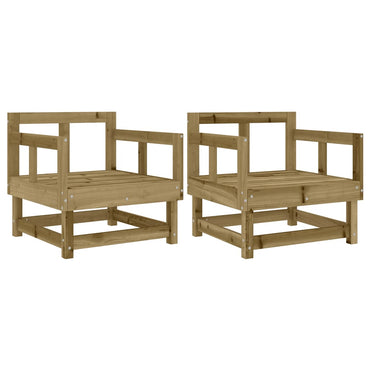 vidaXL Gartenstühle 2 Stk. Kiefernholz Imprägniert
