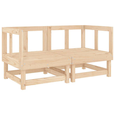 vidaXL Canapés d'angle de jardin 2 pcs Bois de pin massif