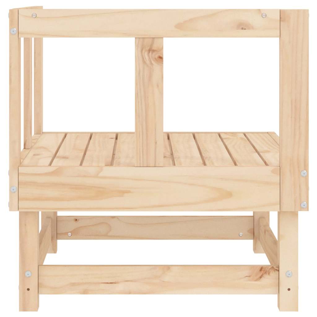 vidaXL Canapés d'angle de jardin 2 pcs Bois de pin massif