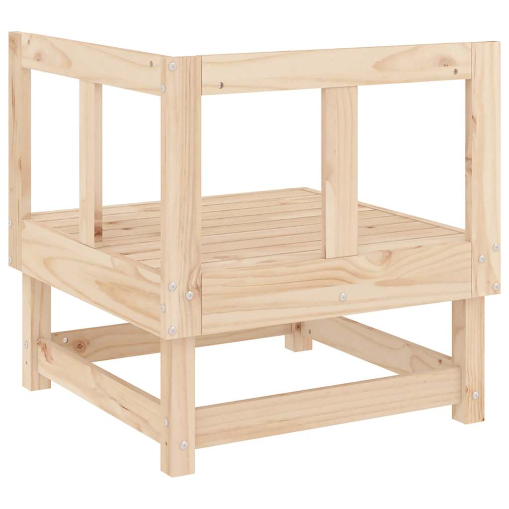 vidaXL Canapés d'angle de jardin 2 pcs Bois de pin massif