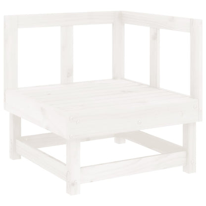vidaXL Canapés d'angle de jardin 2 pcs Blanc Bois de pin massif