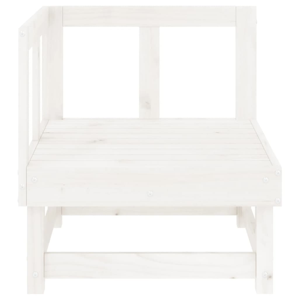 vidaXL Canapés d'angle de jardin 2 pcs Blanc Bois de pin massif