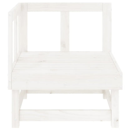 vidaXL Canapés d'angle de jardin 2 pcs Blanc Bois de pin massif