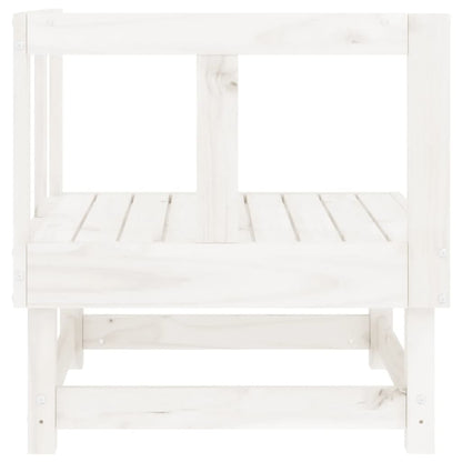 vidaXL Canapés d'angle de jardin 2 pcs Blanc Bois de pin massif