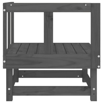 vidaXL Canapés d'angle de jardin 2 pcs Gris Bois de pin massif