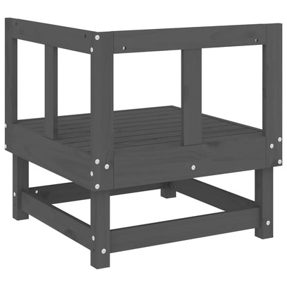 vidaXL Canapés d'angle de jardin 2 pcs Gris Bois de pin massif