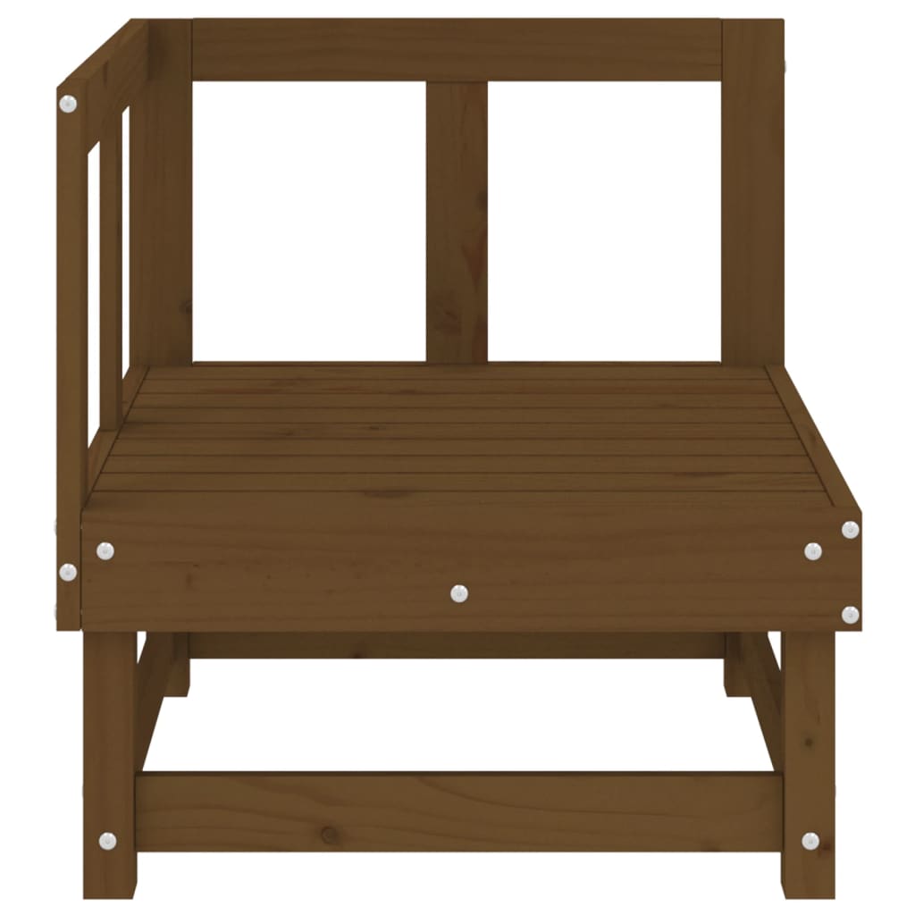 vidaXL Canapés d'angle de jardin 2 pcs Marron miel Bois de pin massif