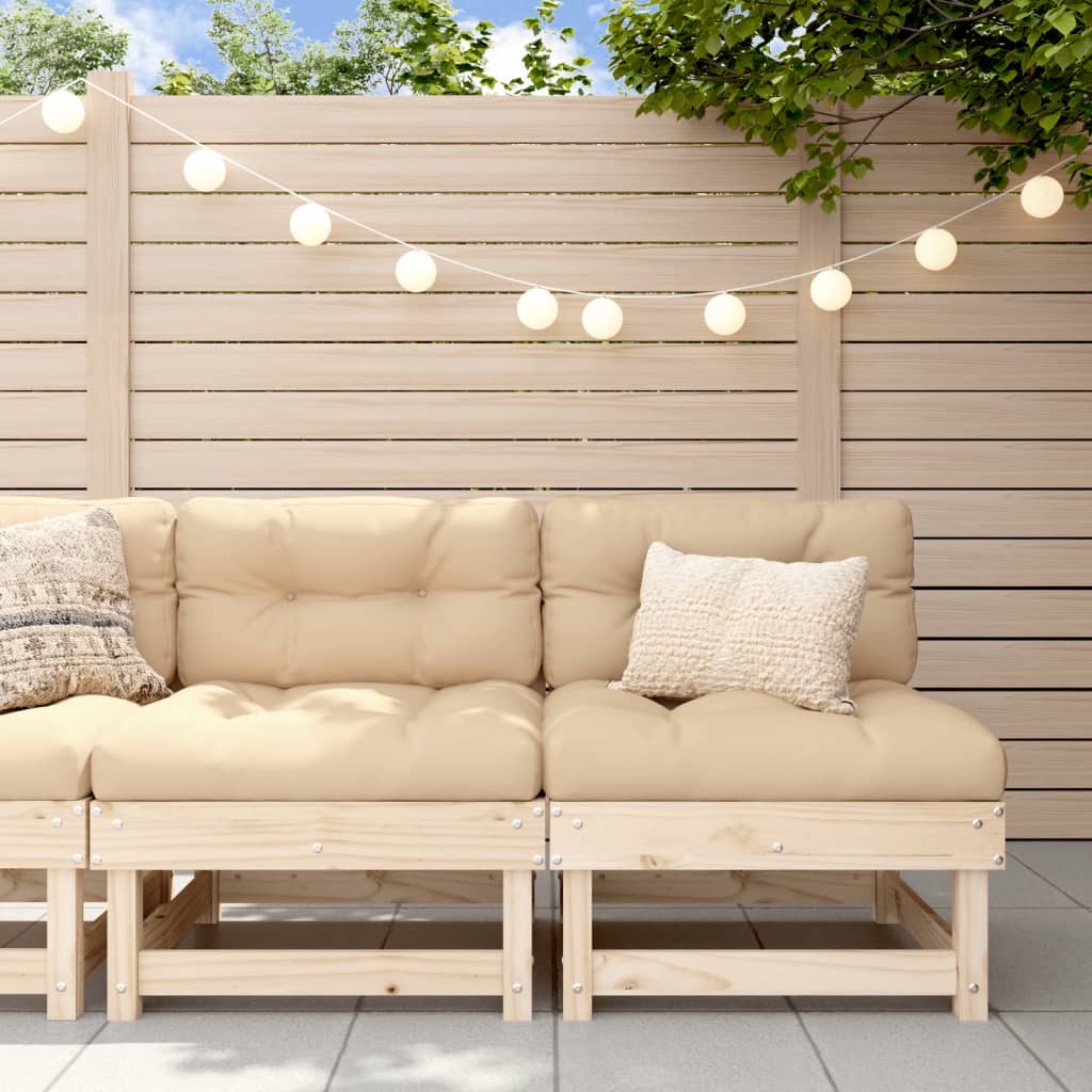 vidaXL Canapés centraux de jardin 2 pcs Bois de pin massif