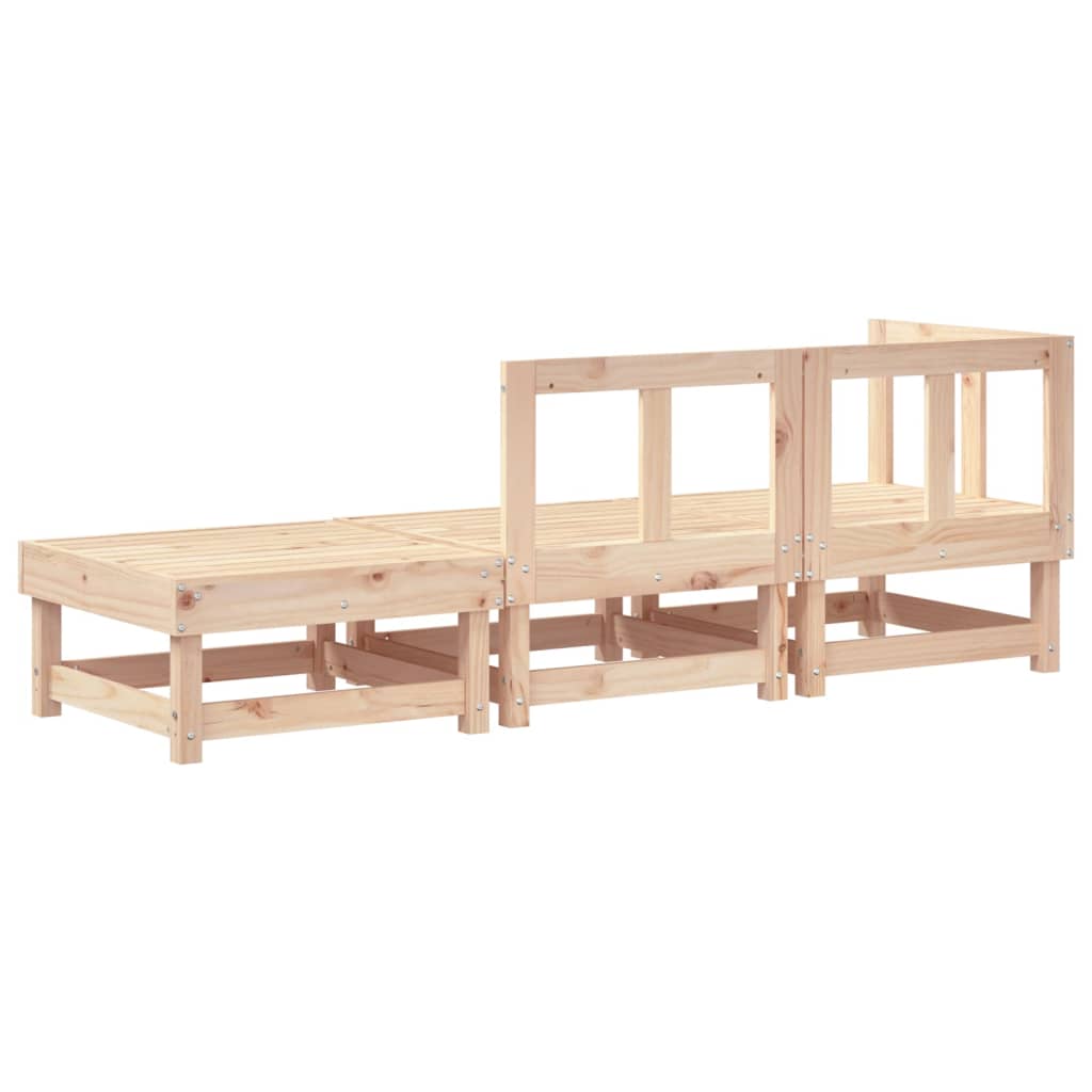 vidaXL Salon de jardin 3 pcs en bois de pin massif