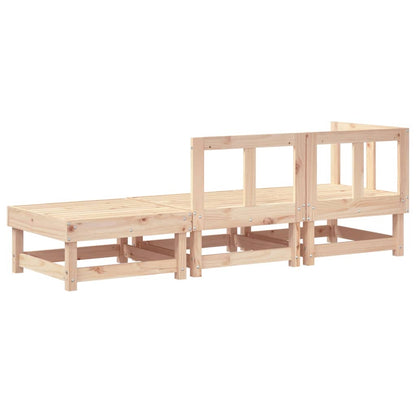 vidaXL Salon de jardin 3 pcs en bois de pin massif