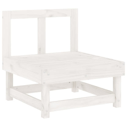 vidaXL 3-tlg. Garten-Lounge-Set Weiß Massivholz Kiefer