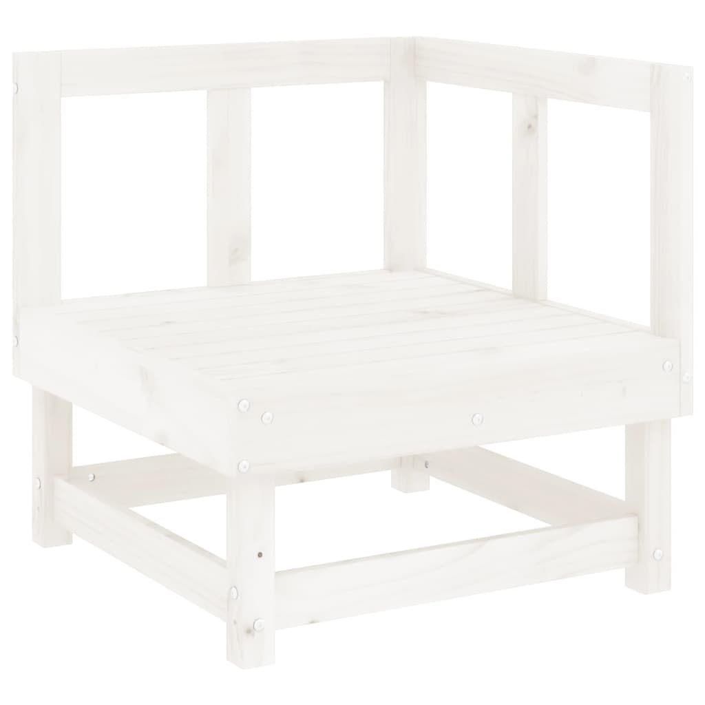 vidaXL 3-tlg. Garten-Lounge-Set Weiß Massivholz Kiefer