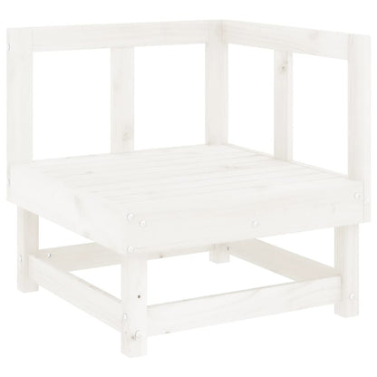 vidaXL 3-tlg. Garten-Lounge-Set Weiß Massivholz Kiefer