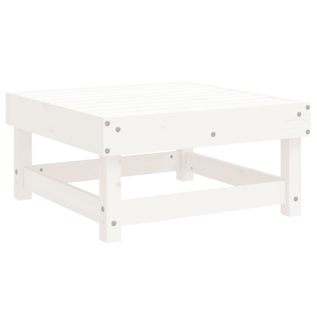 vidaXL 3-tlg. Garten-Lounge-Set Weiß Massivholz Kiefer