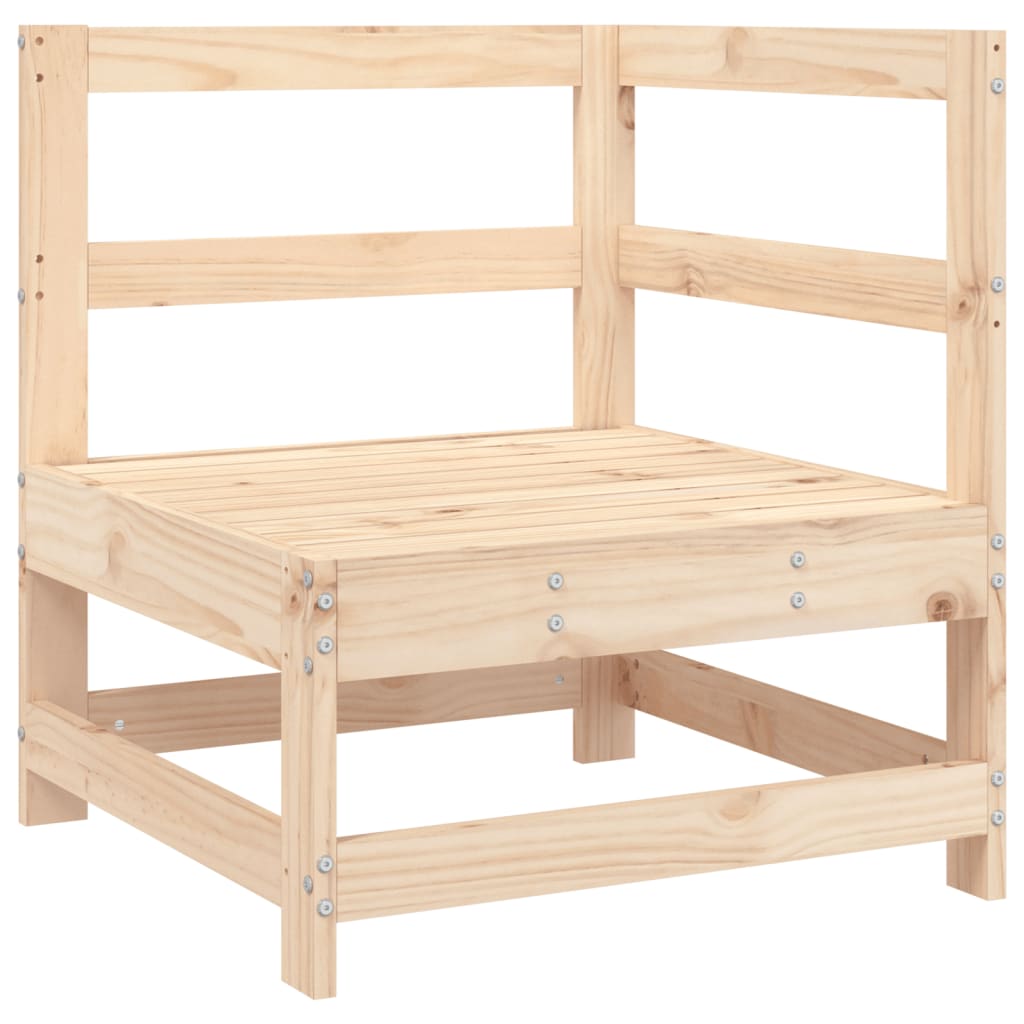 vidaXL Canapé d'angle de jardin en bois de pin massif