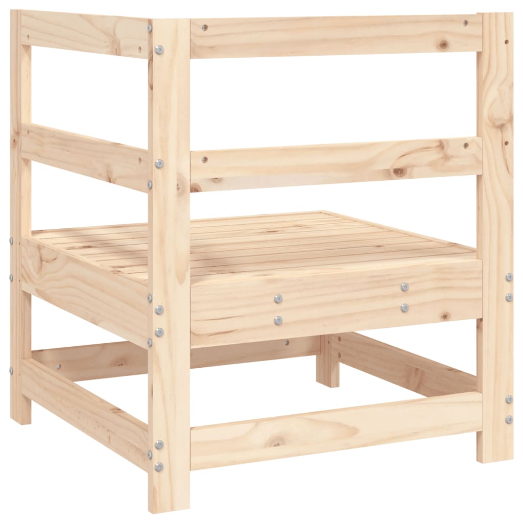 vidaXL Canapé d'angle de jardin en bois de pin massif