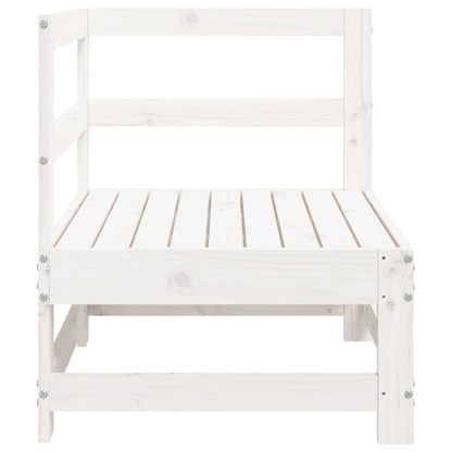 vidaXL Canapé d'angle de jardin blanc bois de pin massif