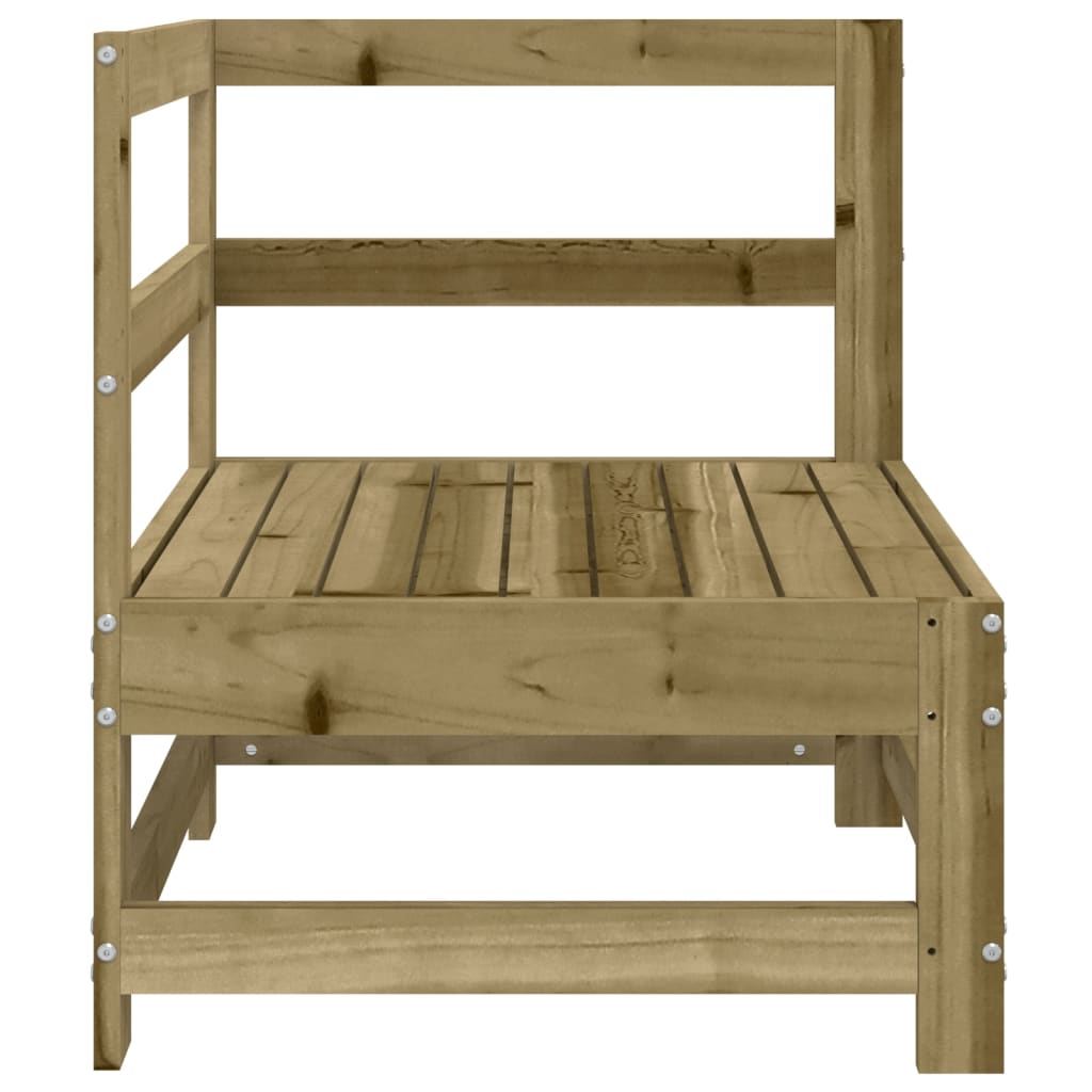 vidaXL Canapé d'angle de jardin en bois de pin imprégné
