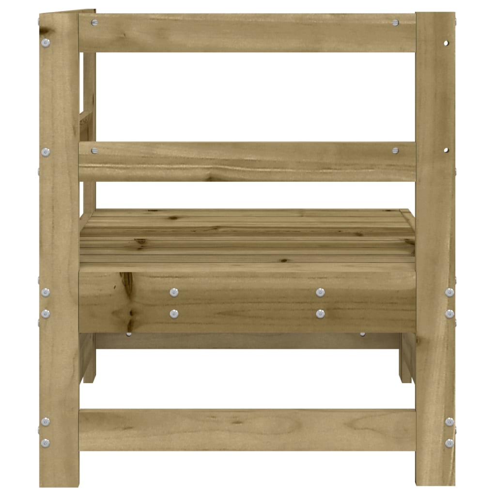vidaXL Canapé d'angle de jardin en bois de pin imprégné