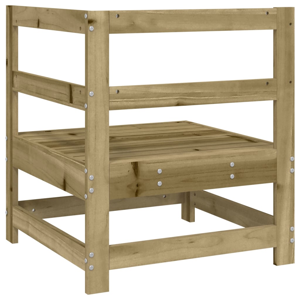 vidaXL Canapé d'angle de jardin en bois de pin imprégné