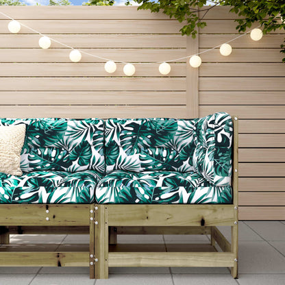 vidaXL Canapé d'angle de jardin en bois de pin imprégné