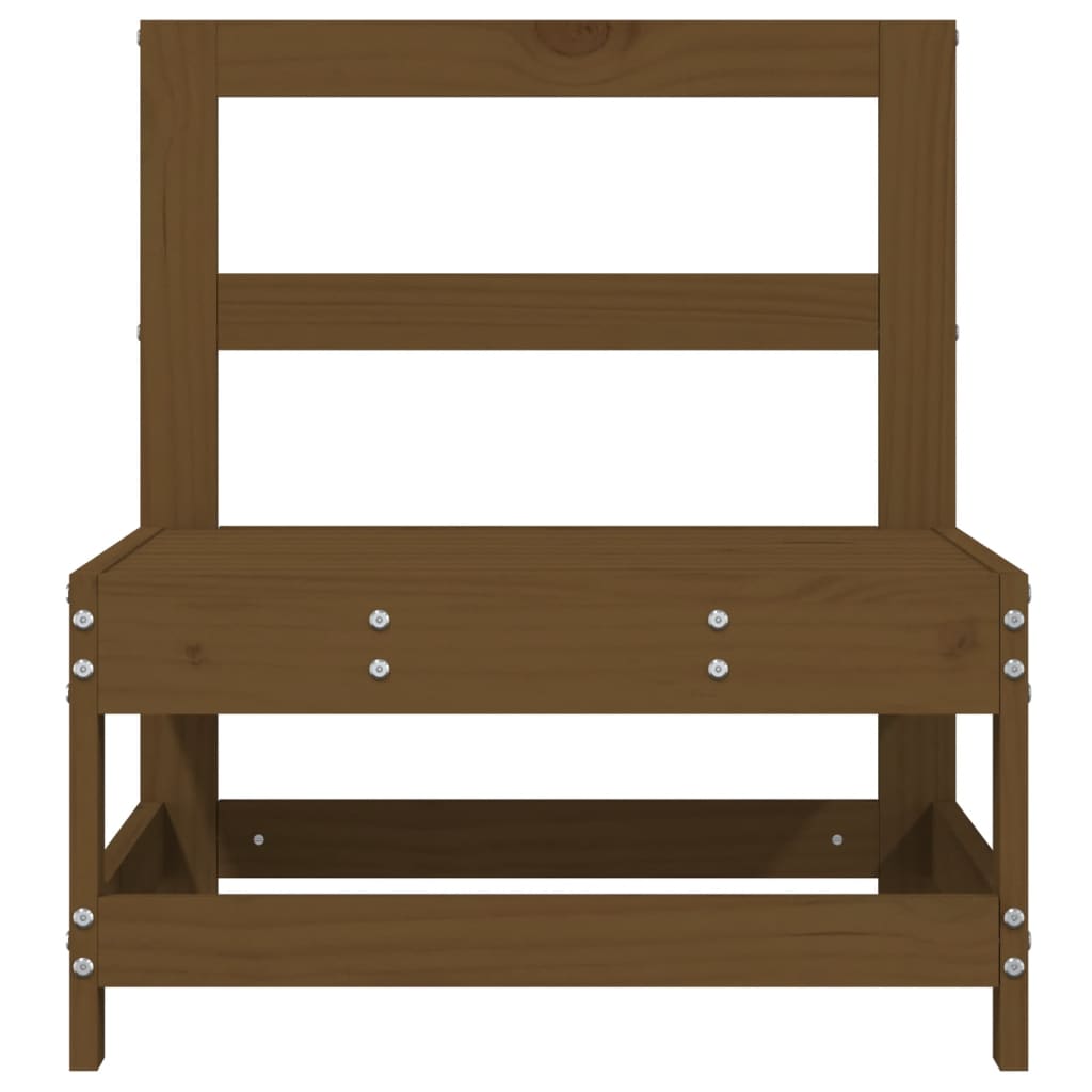 vidaXL Canapé d'angle de jardin marron miel en pin massif