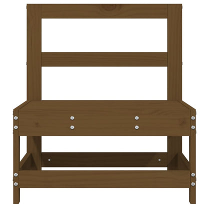 vidaXL Canapé d'angle de jardin marron miel en pin massif