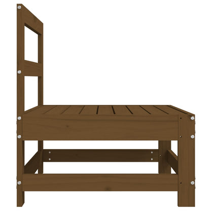 vidaXL Canapé d'angle de jardin marron miel en pin massif