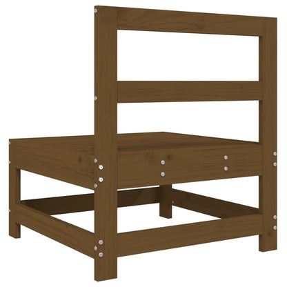 vidaXL Canapé d'angle de jardin marron miel en pin massif