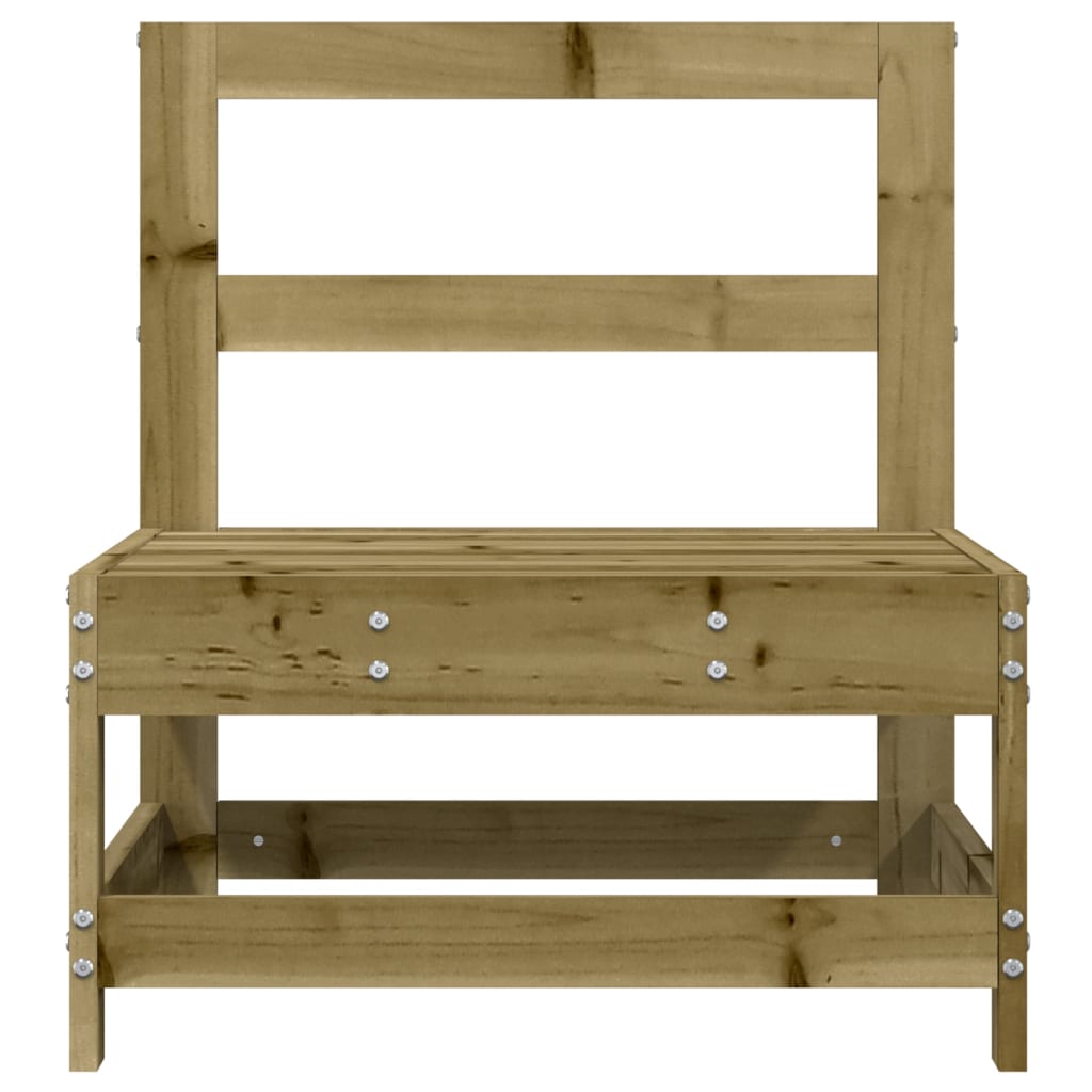 vidaXL Garten-Mittelsofa Kiefernholz Imprägniert